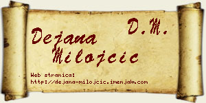 Dejana Milojčić vizit kartica